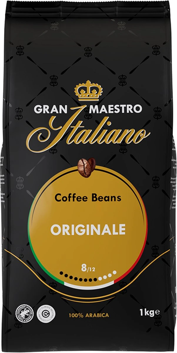 Gran Maestro Italiano - Orginale - Koffiebonen - Bonen Voor Espresso En Lungo - Arabica – 4 X 1kg 5 Gran Maestro Italiano - Orginale - Koffiebonen - Bonen Voor Espresso En Lungo - Arabica – 4 X 1kg - Afbeelding 3