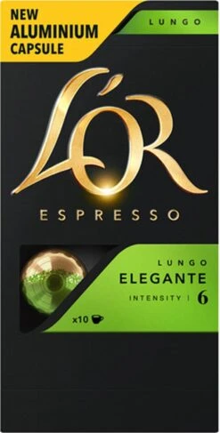 L'OR Lungo Elegante Koffiecups - Intensiteit 6/12 - 10 X 10 Capsules 23 L'OR Lungo Elegante Koffiecups - Intensiteit 6/12 - 10 X 10 Capsules -Koffiedrank Winkel 609x1200