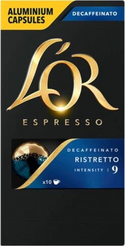 L'OR Espresso Ristretto Decaffeinato - Intensiteit 9/12 - 10 X 10 Capsules -Koffiedrank Winkel 611x1200 1