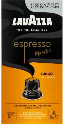 Lavazza Espresso Lungo - Aluminium Nespresso Capsules - 10 Stuks -Koffiedrank Winkel 614x1200 2