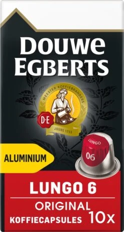 Douwe Egberts Lungo Original Koffiecups - Intensiteit 6/12 - 10 X 10 Capsules -Koffiedrank Winkel 643x1200 2