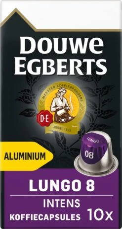 Douwe Egberts Lungo Intens Koffiecups - Intensiteit 8/12 - 10 X 10 Capsules -Koffiedrank Winkel 643x1200