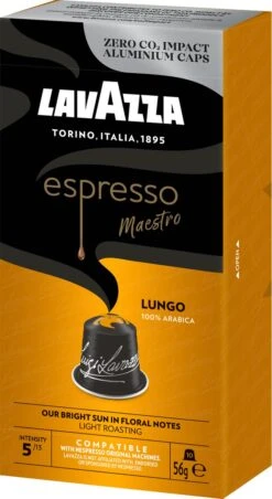 Lavazza Espresso Lungo - Aluminium Nespresso Capsules - 10 Stuks -Koffiedrank Winkel 656x1200 1