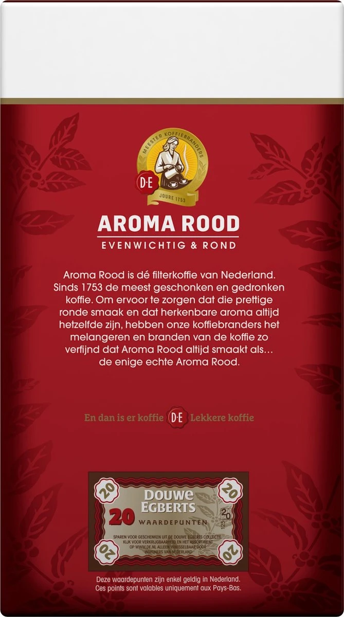 Douwe Egberts Aroma Rood Filterkoffie - 15 X 500 Gram 4 Douwe Egberts Aroma Rood Filterkoffie - 15 X 500 Gram - Afbeelding 2