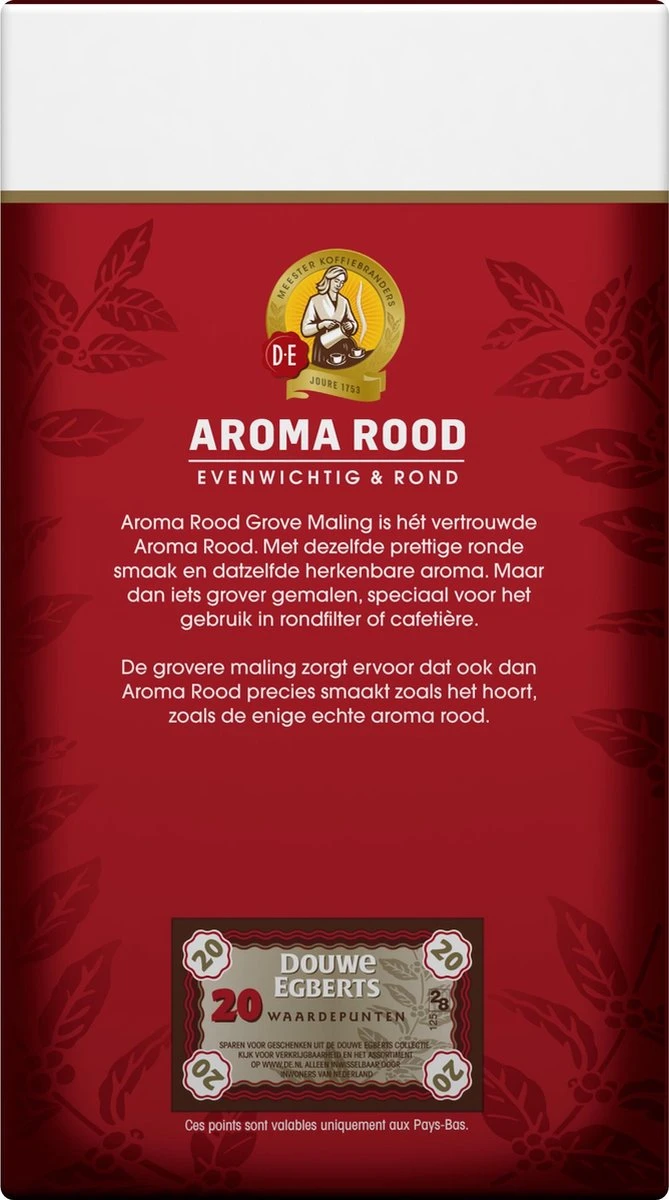 Douwe Egberts Aroma Rood Grove Maling Filterkoffie - 6 X 500 Gram 4 Douwe Egberts Aroma Rood Grove Maling Filterkoffie - 6 X 500 Gram - Afbeelding 2