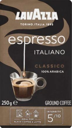 Lavazza Espresso Italiano Classico Gemalen / Filterkoffie - 8 X 250 Gram -Koffiedrank Winkel 676x1200 2
