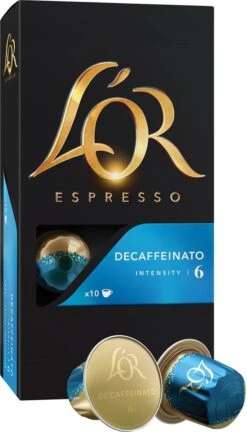 L'OR Espresso Decaffeinato Koffiecups - Intensiteit 6/12 - 10 X 10 Capsules -Koffiedrank Winkel 686x1200