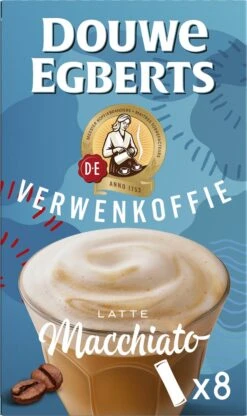 Douwe Egberts Verwenkoffie Latte Macchiato Oploskoffie - 5 X 8 Zakjes -Koffiedrank Winkel 713x1200 3