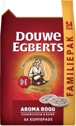 Douwe Egberts Aroma Rood Koffiepads - 4 X 54 Pads -Koffiedrank Winkel 726x1200 1