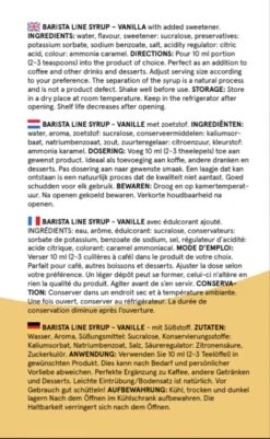 Fitcy | Koffiesiroop | Vanille | Barista Syrup | Zero | Vegan | Vetvrij | Suikervrij | Keto-vriendelijk | Koffie | Siroop | 1L -Koffiedrank Winkel 739x1200 2