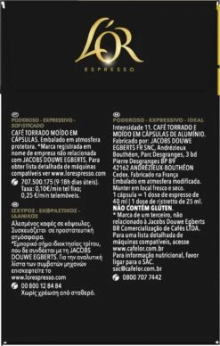 L'OR Espresso Ristretto Koffiecups - Intensiteit 11/12 - 4 X 40 Capsules -Koffiedrank Winkel 764x1200