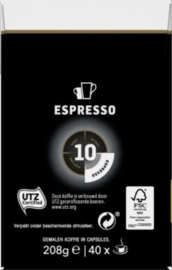 Douwe Egberts Espresso Krachtig (10) - 5 X 40 Koffiecups -Koffiedrank Winkel 765x1200