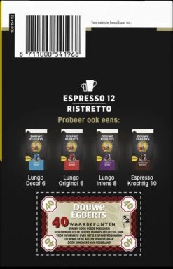 Douwe Egberts Espresso Ristretto Koffiecups (12) - 5 X 40 Koffiecups -Koffiedrank Winkel 770x1200
