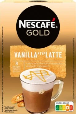 Nescafé Gold Latte Vanille Oploskoffie - 6 Doosjes à 8 Zakjes -Koffiedrank Winkel 794x1200 1