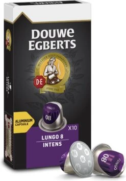 Douwe Egberts Lungo Intens Koffiecups - Intensiteit 8/12 - 10 X 10 Capsules -Koffiedrank Winkel 837x1200