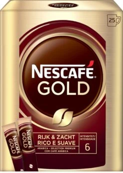 Nescafé Gold Oploskoffie - 6 Doosjes à 25 Zakjes -Koffiedrank Winkel 853x1200
