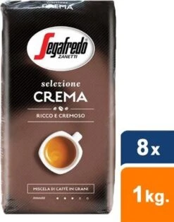 Segafredo Selezione Crema Koffiebonen - 8 X 1 Kg -Koffiedrank Winkel 943x1200