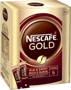 Nescafé Gold Oploskoffie - 6 Doosjes à 25 Zakjes -Koffiedrank Winkel 949x1200
