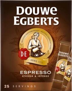 Douwe Egberts Espresso Sticks Oploskoffie - 6 X 25 Zakjes -Koffiedrank Winkel 954x1200
