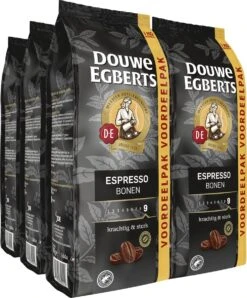 Nieuwkomers 11 Douwe Egberts Espresso Koffiebonen - 4 X 1000 Gram - Extra Grote Verpakking