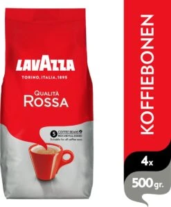 Lavazza Qualita Rossa Koffiebonen - 500 Gram X4 -Koffiedrank Winkel 993x1200